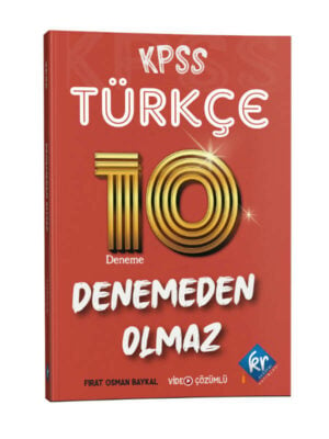 KPSS Kitap, Türkçe, Deneme Kitabı, KR Akademi 9786257628013