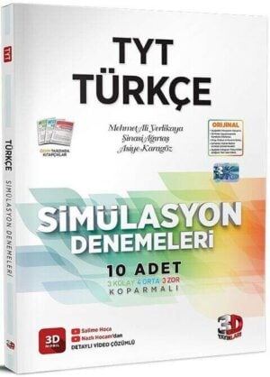 TYT Kitap, Türkçe, Deneme Kitabı, 3D Yayınları 9786051949765