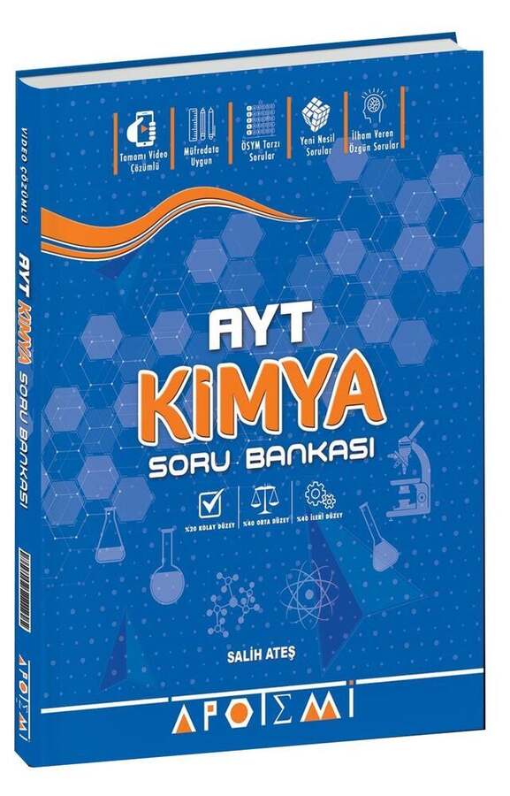 AYT Kitap, Kimya, Soru Kitabı, Apotemi Yayınları 9786057355911