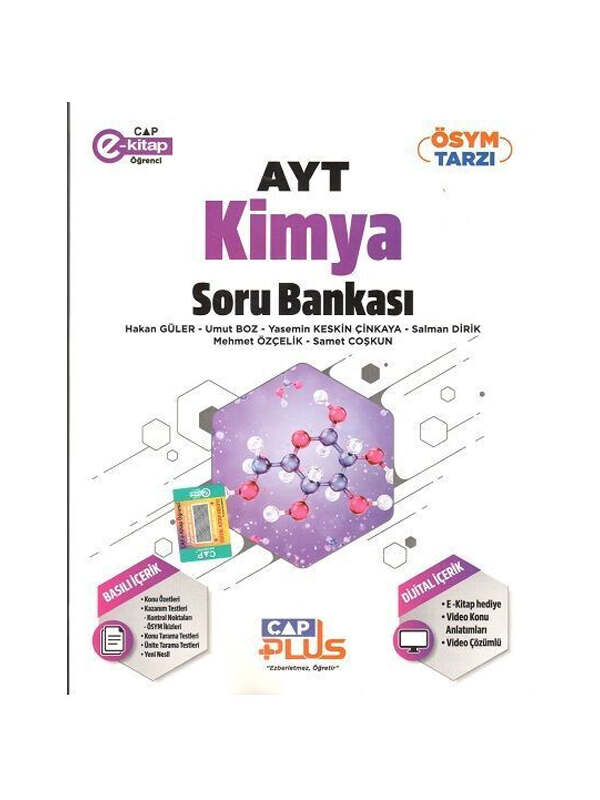 AYT Kitap, Kimya, Soru Kitabı, Çap Yayınları 9786258139679