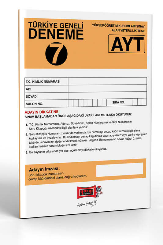 AYT Kitap, Deneme Kitabı, Yargı Yayınları 9786254427619