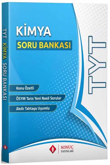 TYT Kitap, Kimya, Soru Kitabı, Sonuç Yayınları 9786057732279