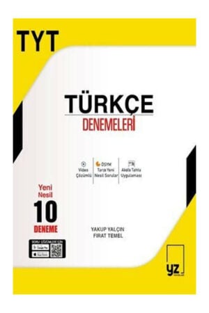 TYT Kitap, Türkçe, Deneme Kitabı, YZ Yayınları 9786057387905