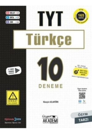 TYT Kitap, Türkçe, Deneme Kitabı, Üçgen Akademi 9786257152341