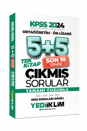 KPSS Kitap, Çıkmış Soru Kitabı, Yediiklim Yayınları 9786254313219