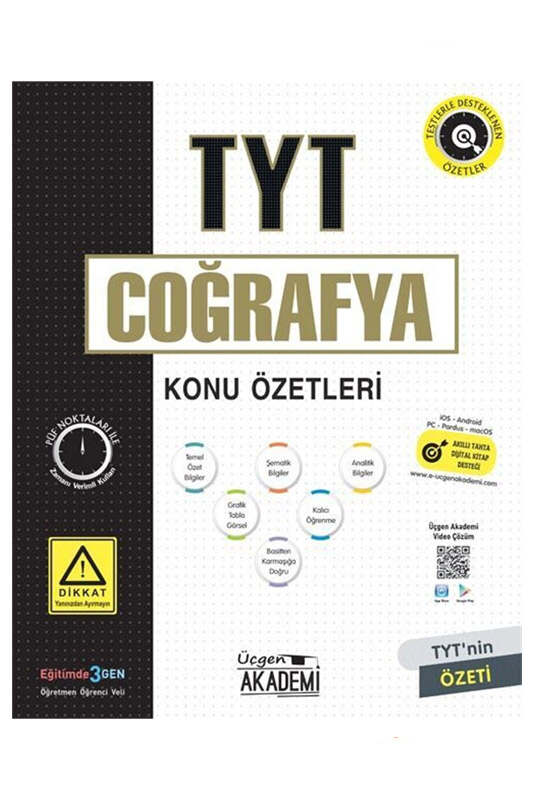 2024, TYT Kitap, Coğafya, Üçgen Akademi 9786257152457