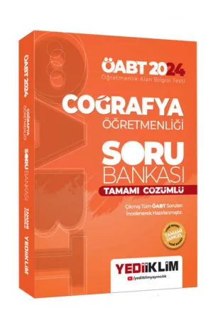 2024, ÖABT Kitabı, Coğafya, Soru Kitabı, Yediiklim Yayınları 9786254315015