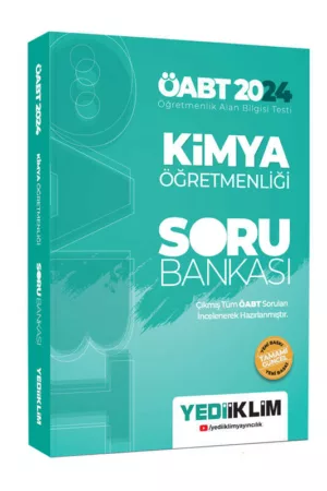 2024, ÖABT Kitabı, Kimya, Soru Kitabı, Yediiklim Yayınları 9786254315008