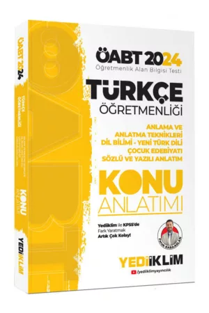 2024, ÖABT Kitabı, Türkçe, Konu Kitabı, Yediiklim Yayınları 9786254315350