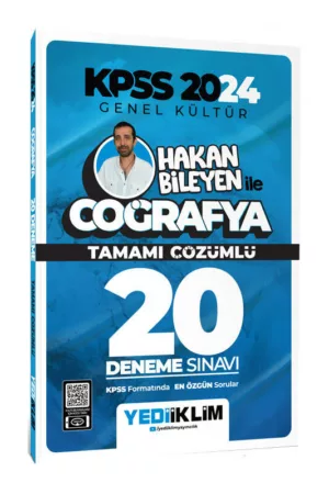 2024, KPSS Kitap, Coğafya, Deneme Kitabı, Yediiklim Yayınları 9786254315558