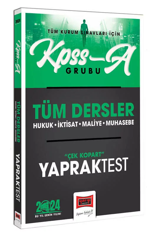 2024, Tüm Dersler, KPSS Kitap, Yaprak Test Kitabı, Yargı Yayınları 9786254219078