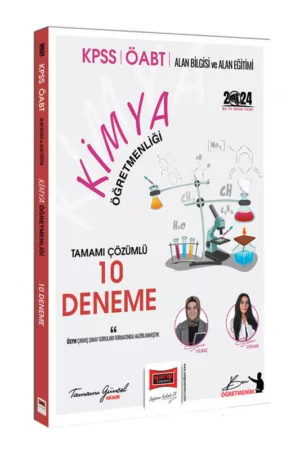2024, ÖABT Kitabı, Kimya, Deneme Kitabı, Yargı Yayınları 9786254219627