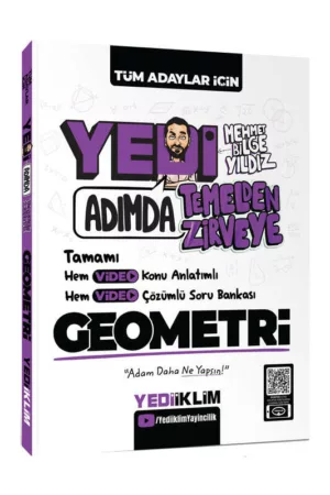 Geometri Kitabı, Soru Kitabı, Konu Kitabı, Yediiklim Yayınları 9786254315909