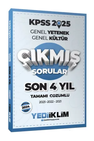 KPSS Kitap, Çıkmış Soru Kitabı, Yediiklim Yayınları 9786254316470