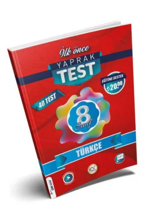 Türkçe, Yaprak Test Kitabı, İlk Önce Yayıncılık 9786258348088