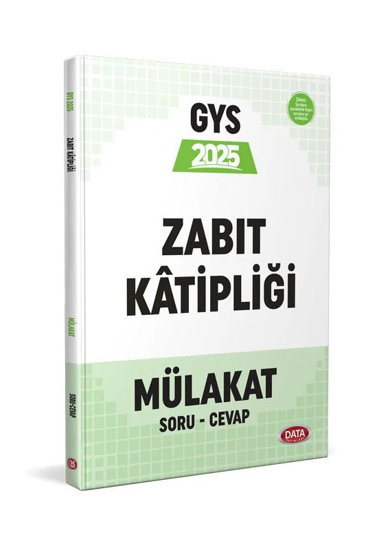 Data Yayınları 2025 GYS Zabıt Katipliği Mülakat Soru-Cevap
