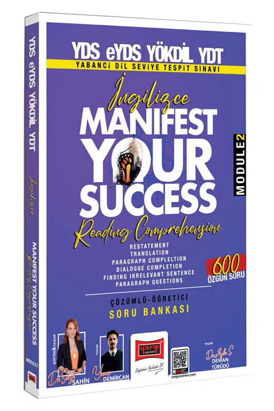 Yargı Yayınları 2025 YDS eYDS YÖKDİL YDT İngilizce Manifest Your Success Reading Comprehension Soru Bankası (Modüle 2)