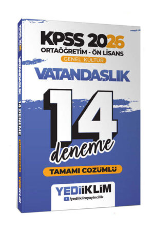 2026, KPSS Kitap, Deneme Kitabı, Yediiklim Yayınları 9786254319594