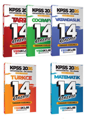 2026, Tüm Dersler, Deneme Kitabı, Yediiklim Yayınları 9999B1564