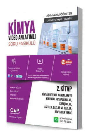 TYT Kitap, AYT Kitap, Kimya, Soru Kitabı, Konu Kitabı, Çap Yayınları 9786258225129
