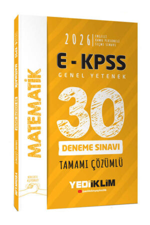 2026, Matematik Kitabı, KPSS Kitap, Deneme Kitabı, Yediiklim Yayınları 9786254319525