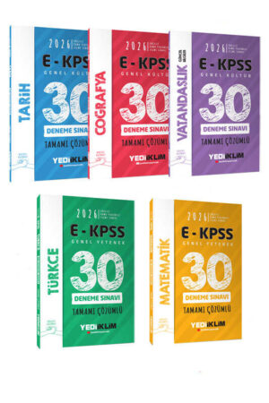 2026, Tüm Dersler, KPSS Kitap, Deneme Kitabı, Yediiklim Yayınları 9999B1565