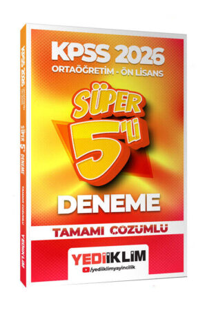 2026, KPSS Kitap, Deneme Kitabı, Yediiklim Yayınları 9786254319617