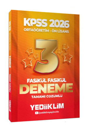 2026, KPSS Kitap, Deneme Kitabı, Yediiklim Yayınları 9786254319624