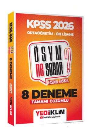 2026, KPSS Kitap, Deneme Kitabı, Yediiklim Yayınları 9786254319600