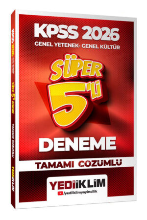 2026, KPSS Kitap, Deneme Kitabı, Yediiklim Yayınları 9786254319839
