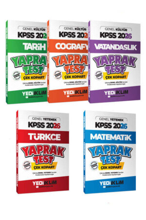 2026, Tüm Dersler, Yaprak Test Kitabı, Yediiklim Yayınları 9999B1581