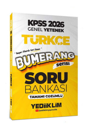2026, KPSS Kitap, Türkçe, Soru Kitabı, Yediiklim Yayınları 9786254319686