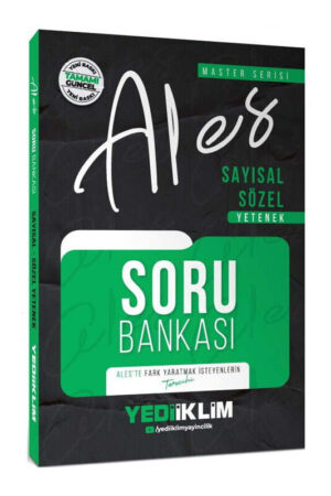 2026, ALES Kitap, Soru Kitabı, Yediiklim Yayınları 9786254319631