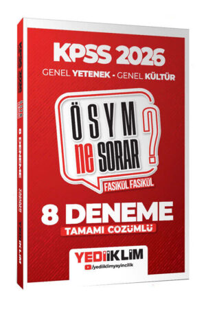 2026, KPSS Kitap, Deneme Kitabı, Yediiklim Yayınları 9786255836021