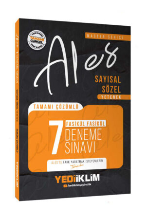 2026, ALES Kitap, Deneme Kitabı, Yediiklim Yayınları 9786254319891