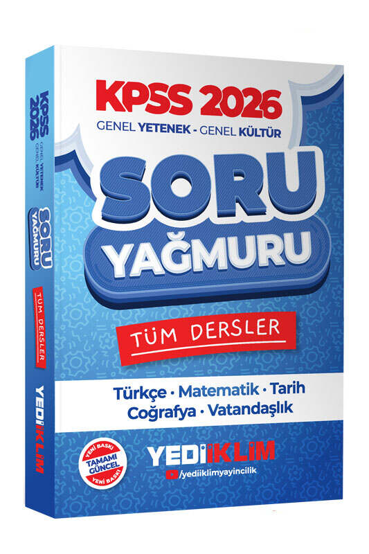 2026, Tüm Dersler, KPSS Kitap, Yediiklim Yayınları 9786255836014