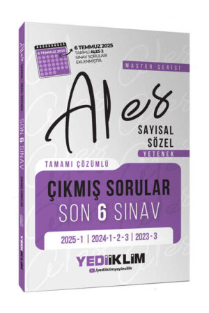 2025, ALES Kitap, Çıkmış Soru Kitabı, Yediiklim Yayınları 9786255836199