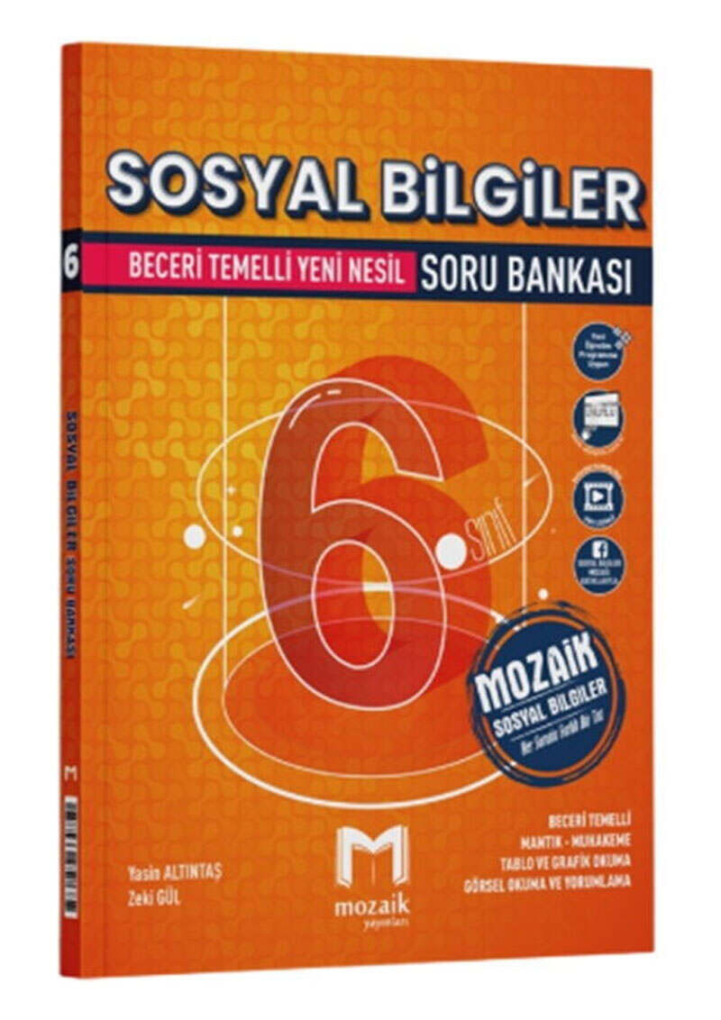 Sosyal Bilgiler Kitabı, Soru Kitabı, Mozaik Yayınları 9786259664750