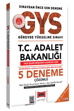 2025, Deneme Kitabı, Yargı Yayınları 9786253708030