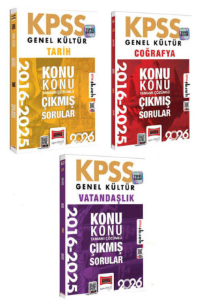 2026, KPSS Kitap, Tarih, Coğafya, Çıkmış Soru Kitabı, Yargı Yayınları 9999B1629