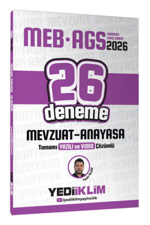 2026, Deneme Kitabı, Yediiklim Yayınları 9786255781161