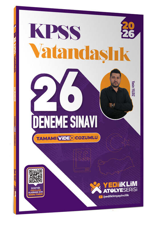 2026, KPSS Kitap, Deneme Kitabı, Yediiklim Yayınları 9786255781154