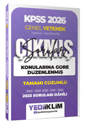 2026, KPSS Kitap, Çıkmış Soru Kitabı, Yediiklim Yayınları 9786255836823