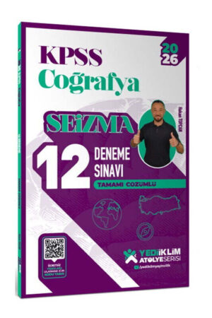 2026, KPSS Kitap, Coğafya, Deneme Kitabı, Yediiklim Yayınları 9786255781420