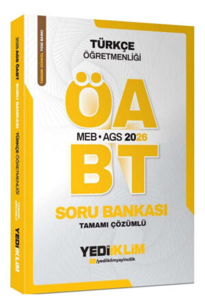 2026, ÖABT Kitabı, Türkçe, Soru Kitabı, Yediiklim Yayınları 9786255781345