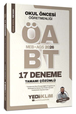 2026, ÖABT Kitabı, Deneme Kitabı, Yediiklim Yayınları 9786255836687