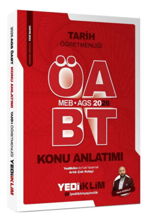 2026, ÖABT Kitabı, Tarih, Konu Kitabı, Yediiklim Yayınları 9786255781352