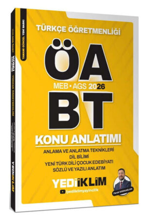 2026, ÖABT Kitabı, Türkçe, Yediiklim Yayınları 9786255781130