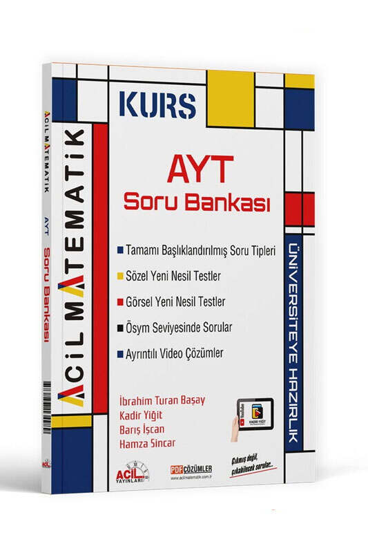Matematik Kitabı, AYT Kitap, Soru Kitabı, Acil Yayınları 9786257134989