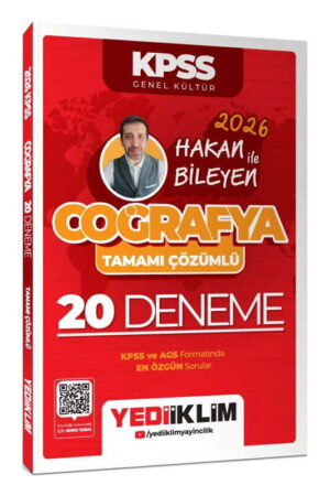 2026, KPSS Kitap, Coğafya, Deneme Kitabı, Yediiklim Yayınları 9786255781772